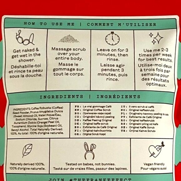 Frank Body Original Coffee Scrub 100g Limited Edition Ugly Christmas Sweater Pac - Picture 8 of 8